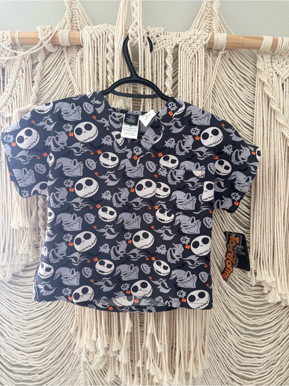 The Nightmare Before Christmas Kids Black Printed Short Sleeve Tee by Disney
